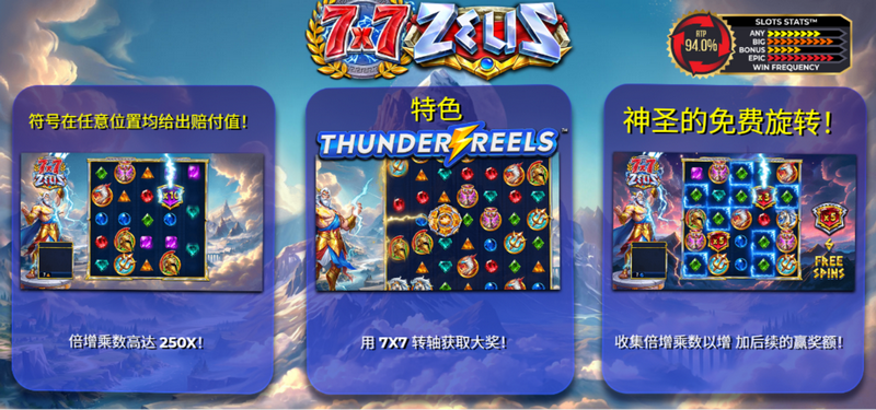雷霆万钧，狂轰 7×7！《7×7 宙斯》神王降临，主宰你的终极天罚赢局！